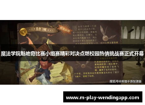 魔法学院魁地奇比赛小组赛精彩对决点燃校园热情挑战赛正式开幕